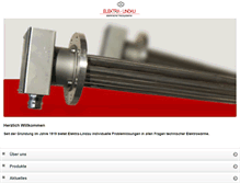 Tablet Screenshot of elektra-lindau.de